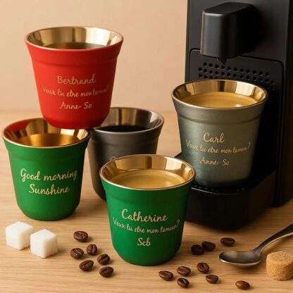 Tasses à Café Expresso style Nespresso Inox de 80 ml - Cuivre personnalisable – Image 7
