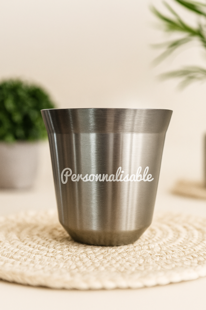 Tasses à Café Expresso style Nespresso Inox de 80 ml - Argent personnalisable – Image 3