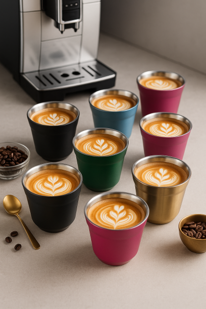 Tasses à Café Expresso style Nespresso Inox de 80 ml - Cuivre personnalisable – Image 6