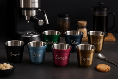 Tasses à Café Expresso style Nespresso Inox de 80 ml - Cuivre personnalisable – Image 2