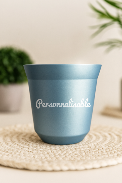 Tasses à Café Expresso style Nespresso Inox de 80 ml - Bleu clair personnalisable – Image 7