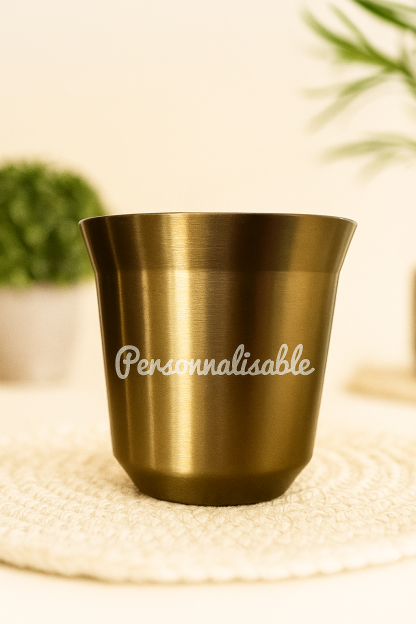 Tasses à Café Expresso style Nespresso Inox de 80 ml - Or personnalisable – Image 3