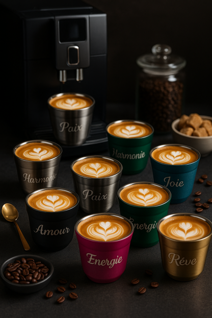 Tasses à Café Expresso style Nespresso Inox de 80 ml - Cuivre personnalisable – Image 5