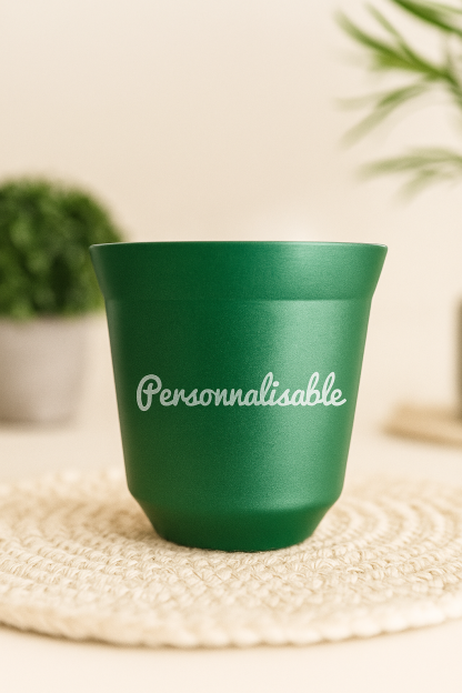 Tasses à Café Expresso style Nespresso Inox de 80 ml - Verte personnalisable – Image 3