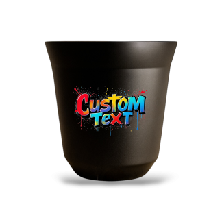 Tasses à Café Expresso style Nespresso Inox de 80 ml - Noire personnalisable