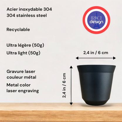 Tasses à Café Expresso style Nespresso Inox de 80 ml - Cuivre personnalisable – Image 10