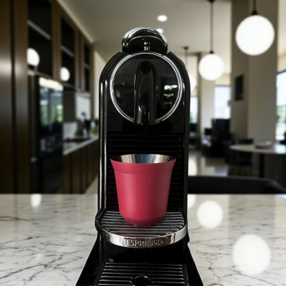 Tasses à Café Expresso style Nespresso Inox de 80 ml - Rouge personnalisable – Image 3